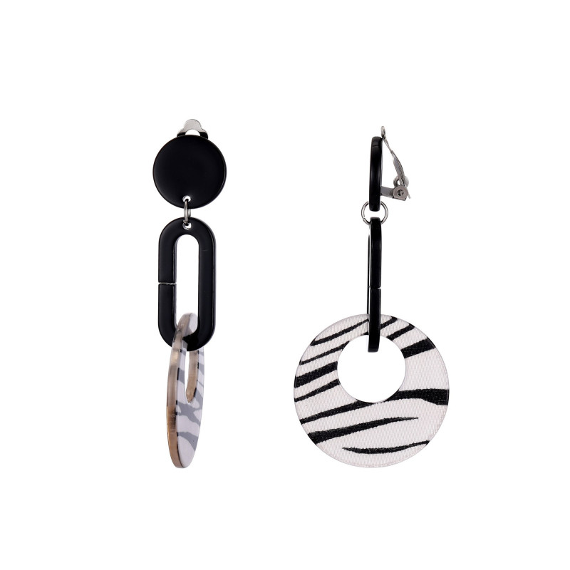 Aflak - Boucle d'oreille clip Zebré