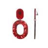 Akmam - Boucle d'oreille clip rouge