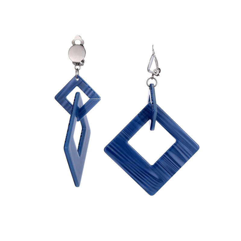 Aqmar - Boucle d'oreille clip Bleue