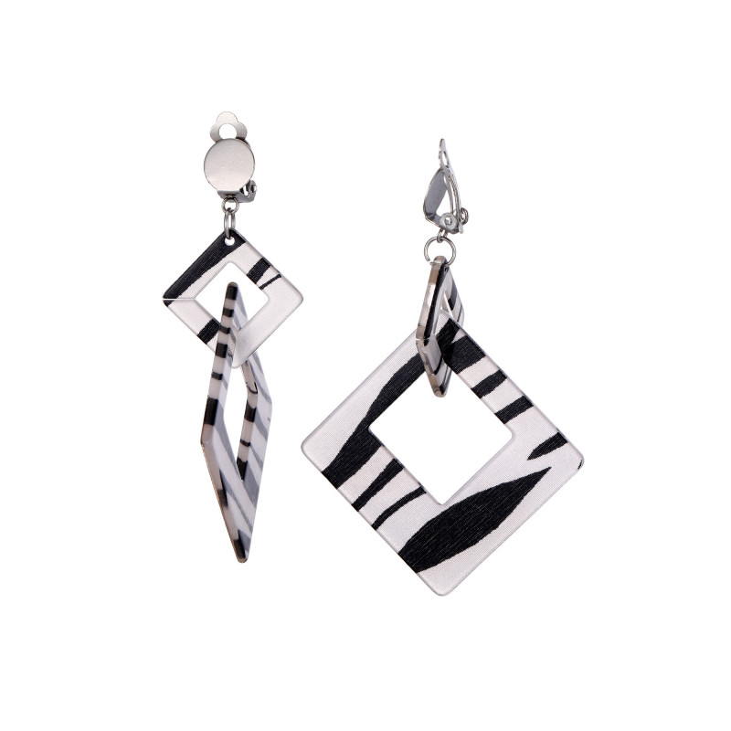 Aqmar - Boucle d'oreille clip Zebré