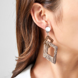 Aqmar - Boucle d'oreille clip Zebré