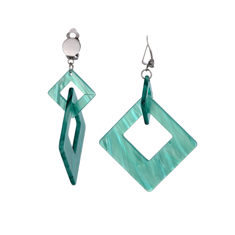 Aqmar - Boucle d'oreille clip Verte