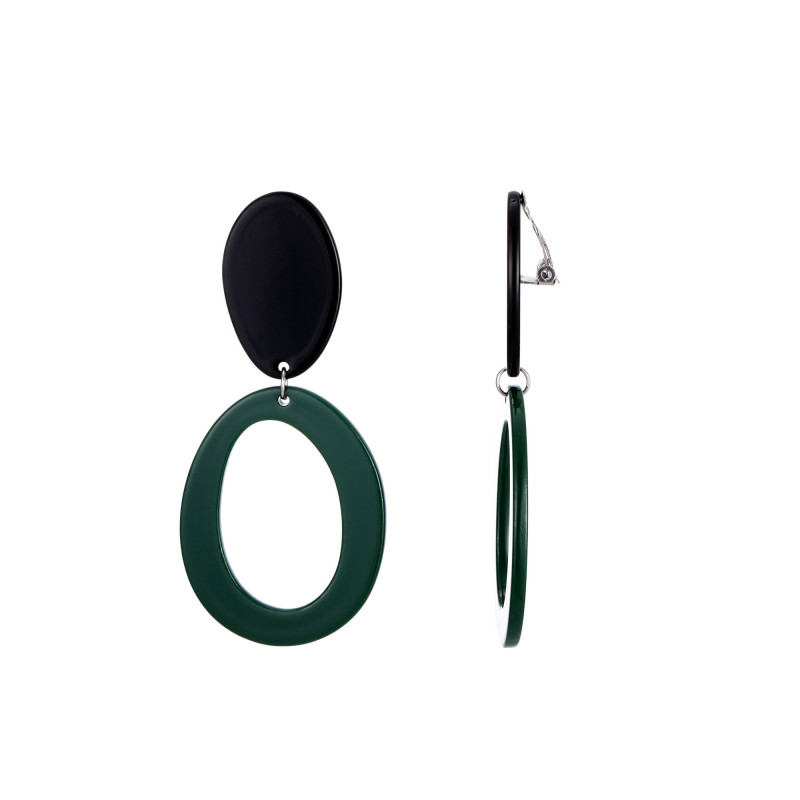 Athar - Boucle d'oreille clip verte