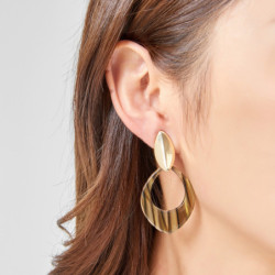 Issae - Boucle d'oreille clip zebré