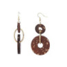 Taafi - Boucle d'oreille crochet marron