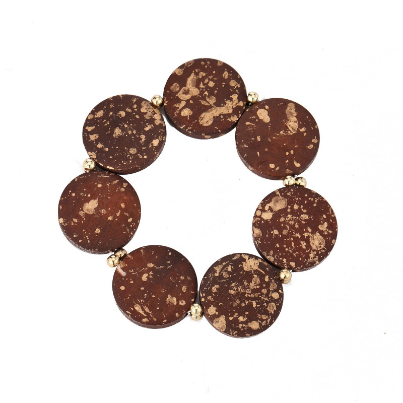 Tabitha - Bracelet élastique marron