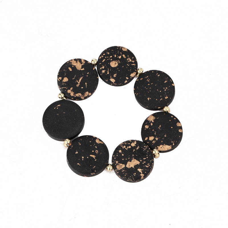 Tabitha - Bracelet élastique noir