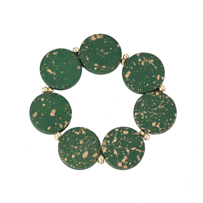 Tabitha - Bracelet élastique vert