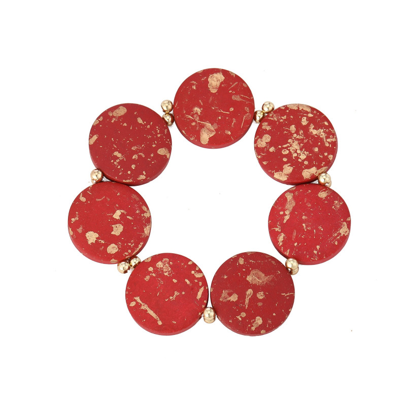 Tabitha - Bracelet élastique rouge