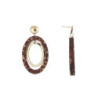 Tabris - Boucle d'oreille tige marron