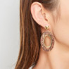 Tabris - Boucle d'oreille tige marron