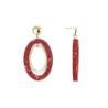 Tabris - Boucle d'oreille tige rouge