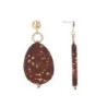 Tharag - Boucle d'oreille tige marron
