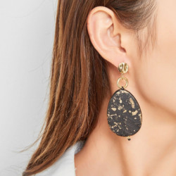 Tharag - Boucle d'oreille tige rouge