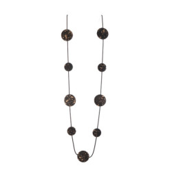 Tharoua - Sautoir marron foncé