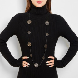 Tharoua - Sautoir marron foncé