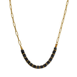 Valeriane - Collier acier noir