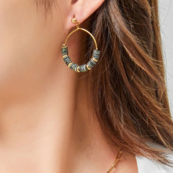 Valeriane - Boucle d'oreille tige blanche