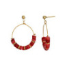 Valeriane - Boucle d'oreille tige rouge