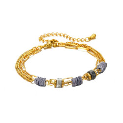 Vana - Bracelet acier gris