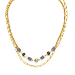 Vana - Collier acier gris