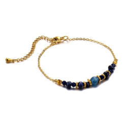 Verane - Bracelet acier bleu