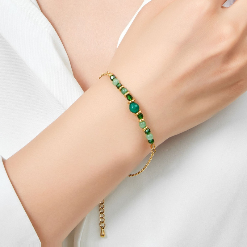 Verane - Bracelet acier vert