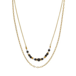 Verane - Collier acier noir