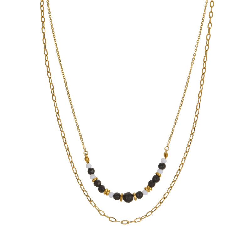 Verane - Collier acier noir