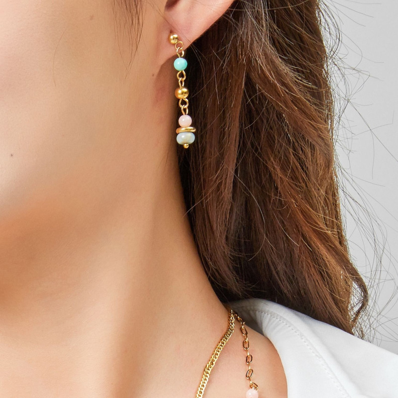 Veronique - Boucle d'oreille multicolore