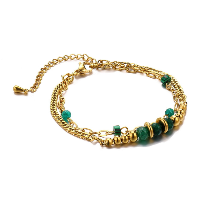 Veronique - Bracelet acier vert