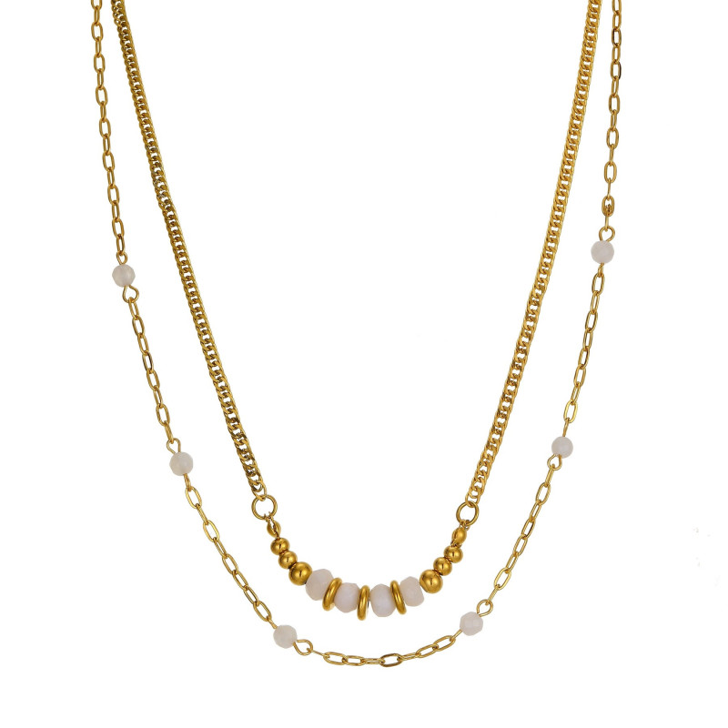 Veronique - Collier acier blanc