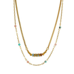 Veronique - Collier acier multicolore