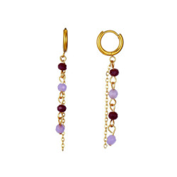 Viena - Boucle d'oreille créole violette