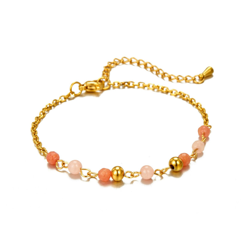 Viena - Bracelet acier rose