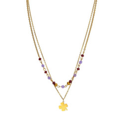 Viena - Collier acier violet