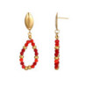 Vieno - Boucle d'oreille tige rouge