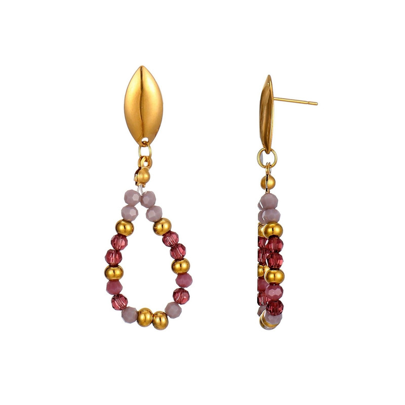 Vieno - Boucle d'oreille tige violette