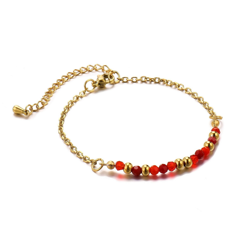 Vieno - Bracelet acier rouge