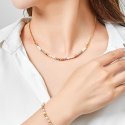 Vieno - Collier acier violet