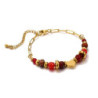 Vitalie - Bracelet acier rouge
