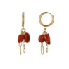 Vivette - Boucle d'oreille créole rouge