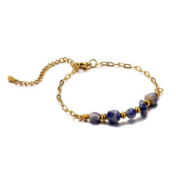 Vivette - Bracelet acier bleu