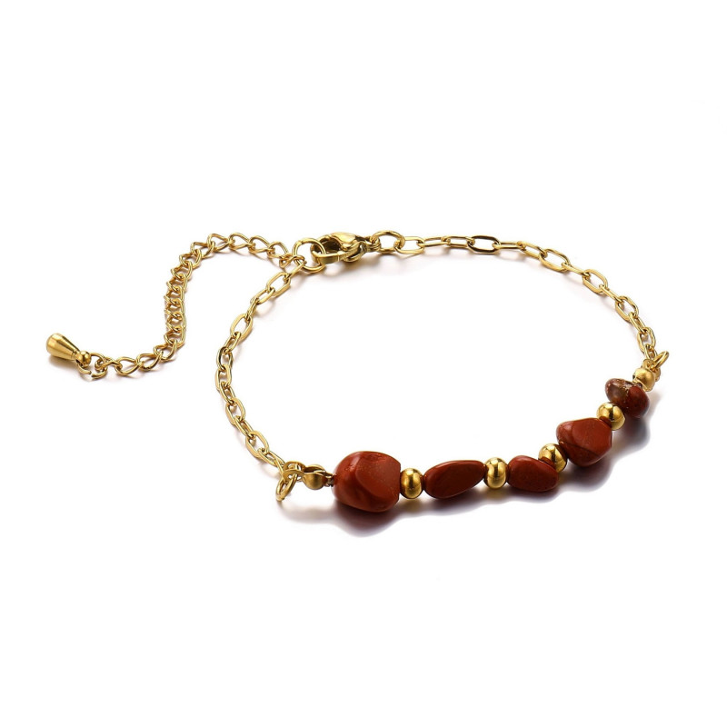 Vivette - Bracelet acier rouge