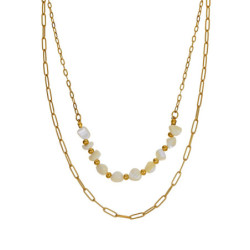 Vivette - Collier acier blanc