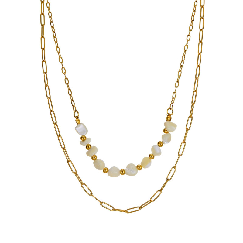 Vivette - Collier acier blanc