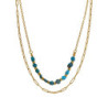 Vivette - Collier acier turquoise