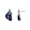 Abelinde - Boucle d'oreille tige bleue