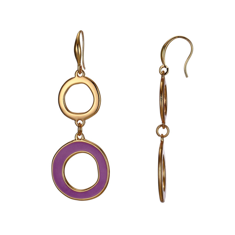 Abida - Boucle d'oreille crochet violette