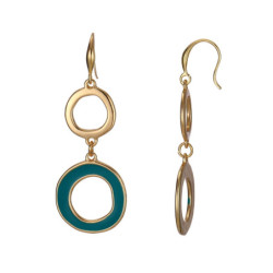 Abida - Boucle d'oreille crochet verte